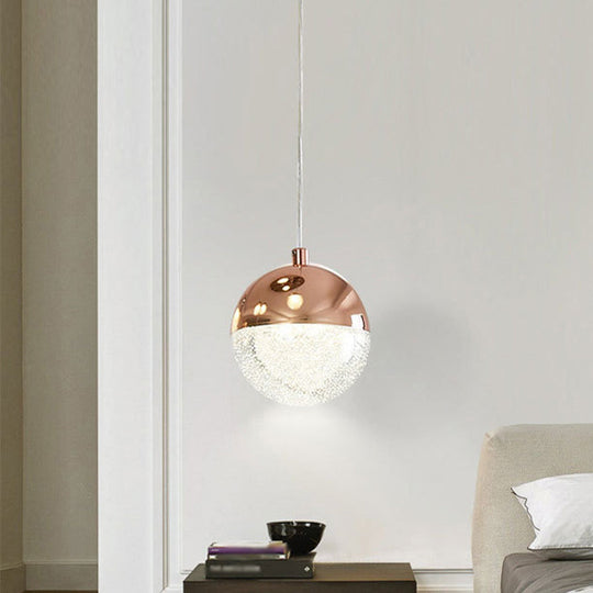 Modern LED Crystal Pendant Light with Chrome/Gold Finish- Perfect for Dining Room