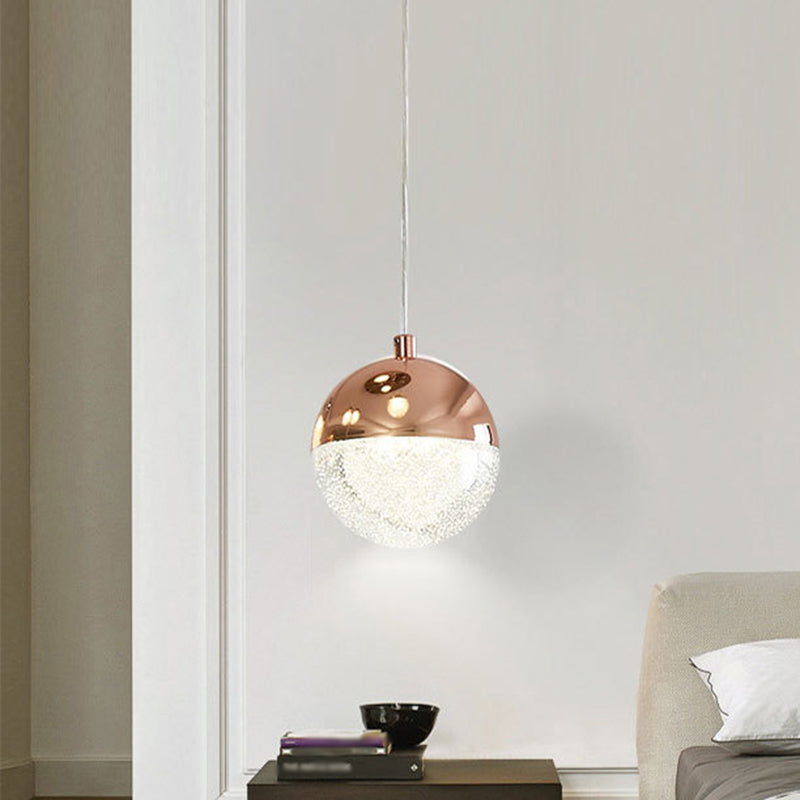 Modern Crystal Led Pendant Light: Chrome/Gold Finish Ideal For Dining Room