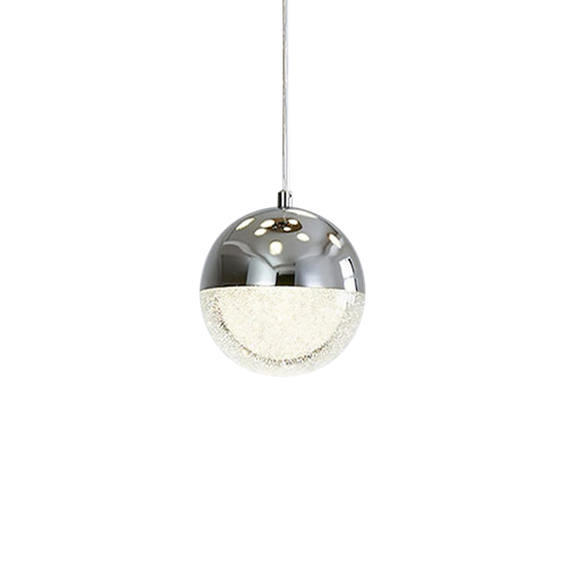 Modern LED Crystal Pendant Light with Chrome/Gold Finish- Perfect for Dining Room
