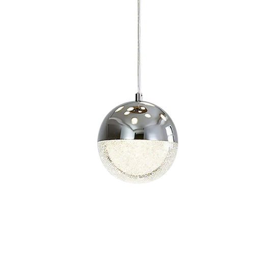 Modern LED Crystal Pendant Light with Chrome/Gold Finish- Perfect for Dining Room
