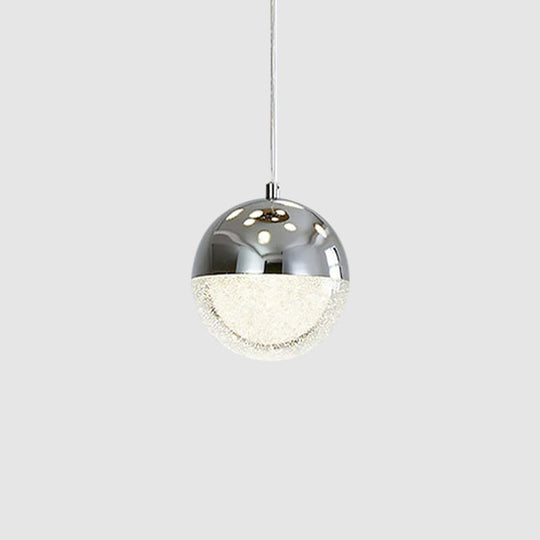 Modern LED Crystal Pendant Light with Chrome/Gold Finish- Perfect for Dining Room