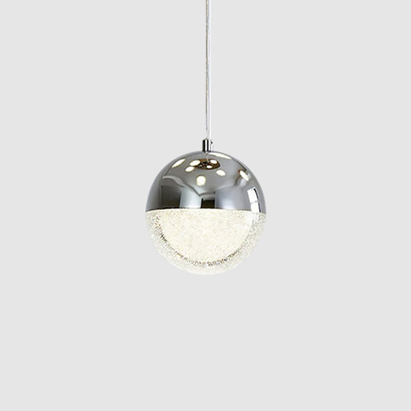 Modern Crystal Led Pendant Light: Chrome/Gold Finish Ideal For Dining Room