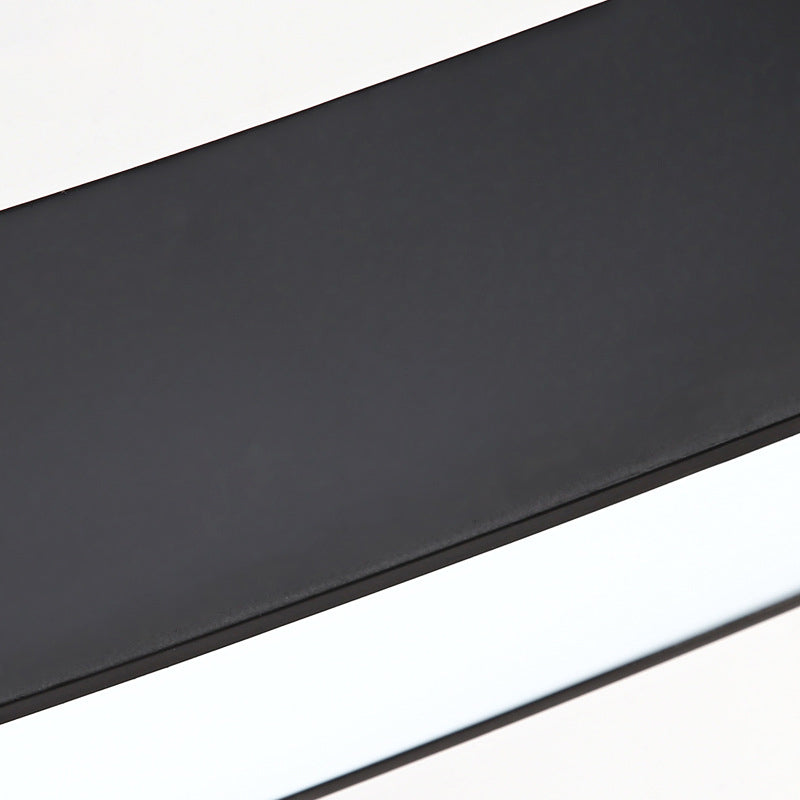 Modern LED Metal Wave Pendant Lamp with Recessed Diffuser - Black, Multiple Sizes Available