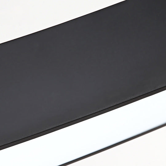 Modern LED Metal Wave Pendant Lamp with Recessed Diffuser - Black, Multiple Sizes Available