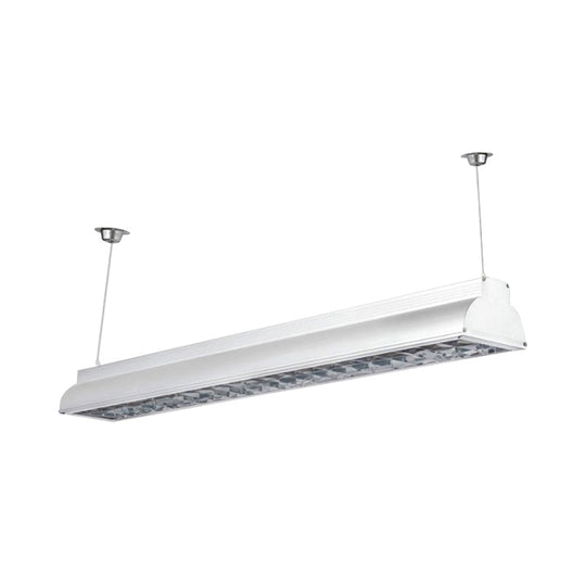 Luminaire suspendu de bureau à LED avec abat-jour en métal blanc - Éclairage de plafond suspendu moderne pour bureaux