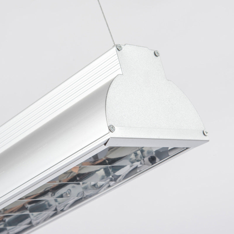 Luminaire suspendu de bureau à LED avec abat-jour en métal blanc - Éclairage de plafond suspendu moderne pour bureaux