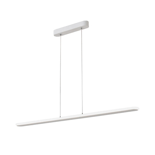 Wide Oval Hanging Pendant Light - LED Contemporary Kitchen Ceiling Pendant for Table in Warm/White Light - 16"/23.5"/31.5