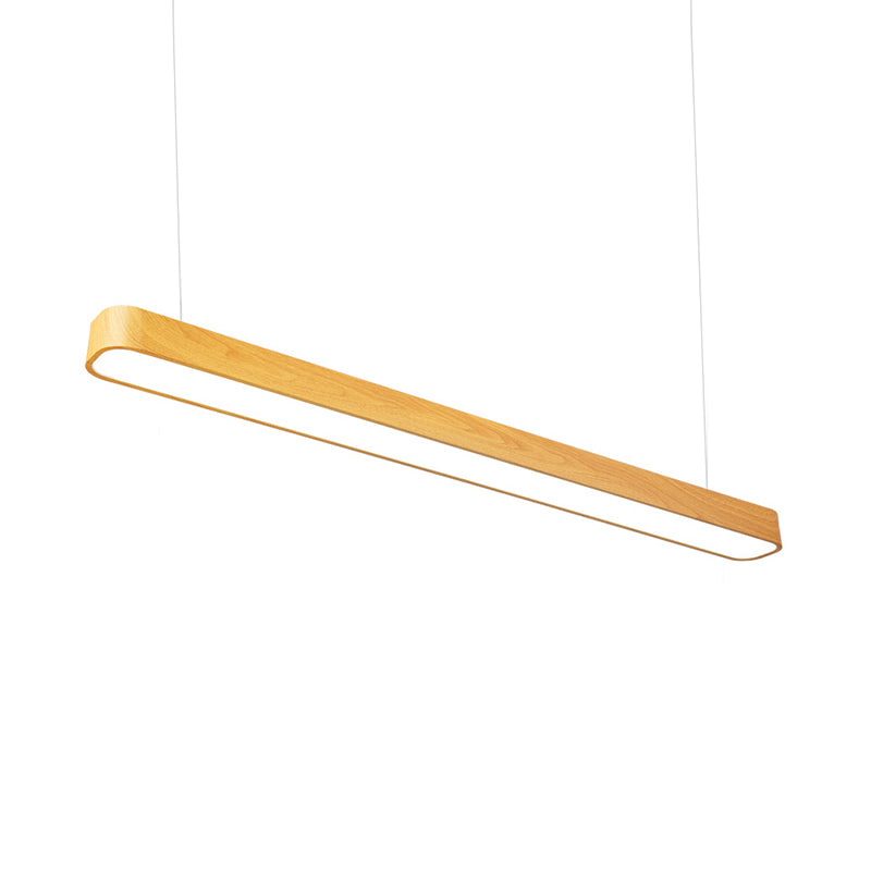 Modern Wooden Pendant Light with LED, Available in 3 Sizes and 3 Light Colors