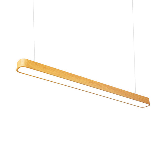Modern Wooden Pendant Light with LED, Available in 3 Sizes and 3 Light Colors