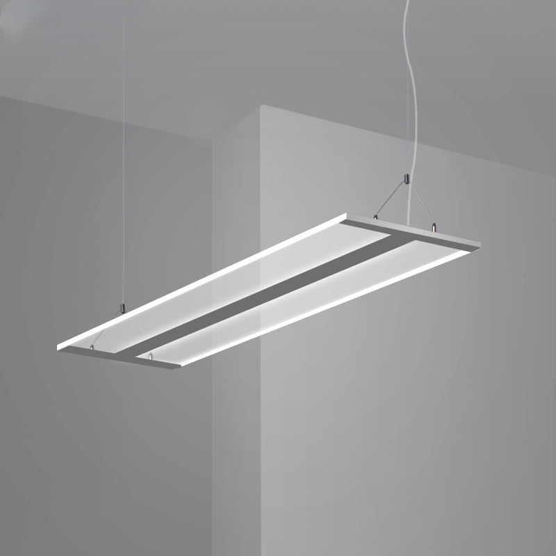 Modern Ultra Slim LED Ceiling Lamp: Single Light Fixture in Black/White, Warm/White Light, 35.5"/47" Wide