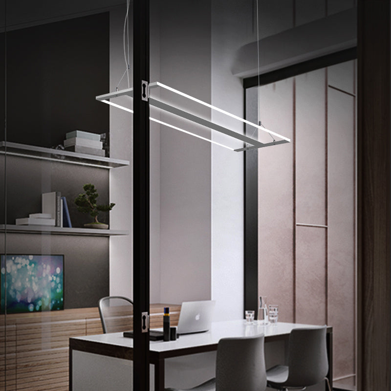 Modern Ultra Slim LED Ceiling Lamp: Single Light Fixture in Black/White, Warm/White Light, 35.5"/47" Wide