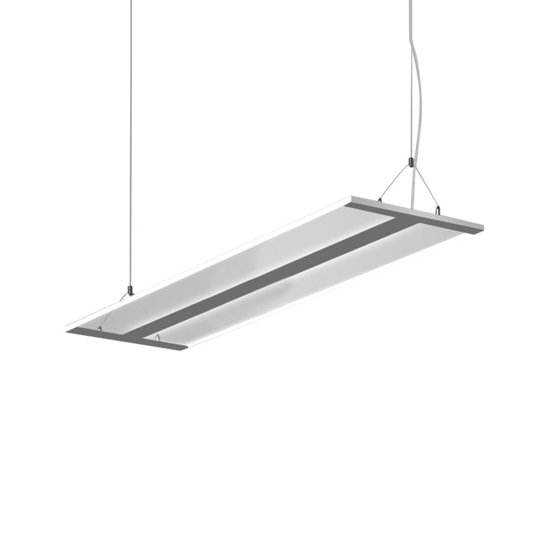 Modern Ultra Slim LED Ceiling Lamp: Single Light Fixture in Black/White, Warm/White Light, 35.5"/47" Wide