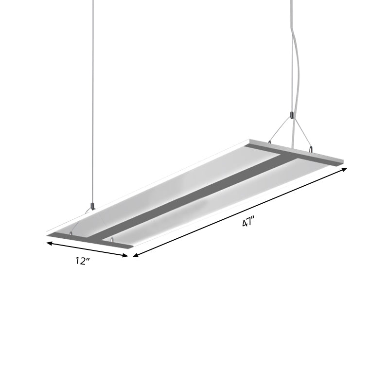 Ultra Slim Acrylic Led Light Fixture - Modern Single Ceiling Lamp In Black/White Warm/White 35.5/47