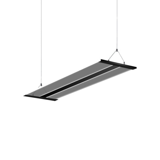 Ultra Slim Acrylic Led Light Fixture - Modern Single Ceiling Lamp In Black/White Warm/White 35.5/47