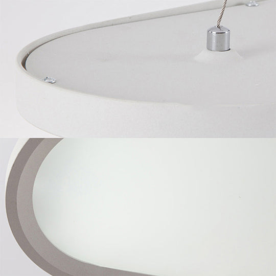 Modern Triangle Suspension Led Pendant Light With Remote Control Dimming - White