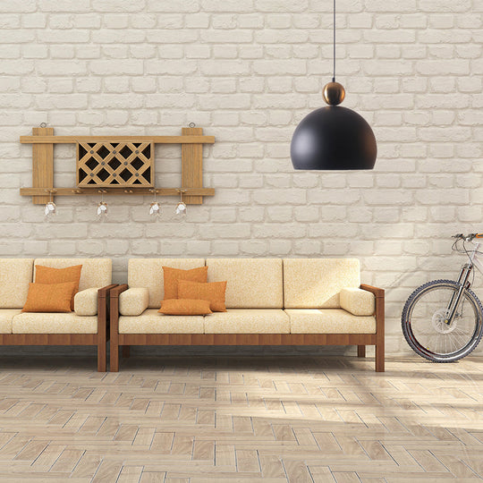 Modernist Style Black Hanging Pendant Lamp with Metal Dome Shade for Living Room