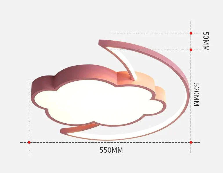 Plafonnier simple et moderne en forme de nuage pour chambre à coucher