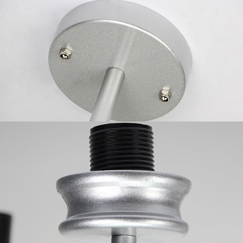 Modern Glass Mosaic Drum Chandelier - 8-Light Indoor Lighting Fixture in Blue/Yellow for Living Room