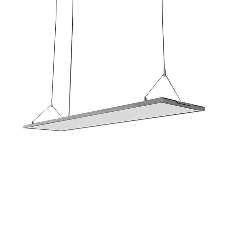 Plafonnier LED ultra fin en acrylique argenté/noir pour bureau