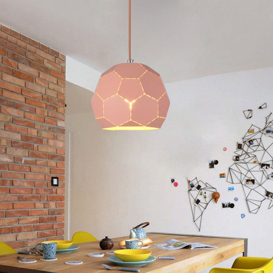 Nordic Geometric Hanging Light Fixture In Multiple Vibrant Colors