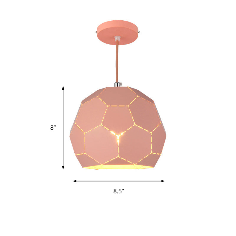 Nordic Geometric Hanging Light Fixture In Multiple Vibrant Colors