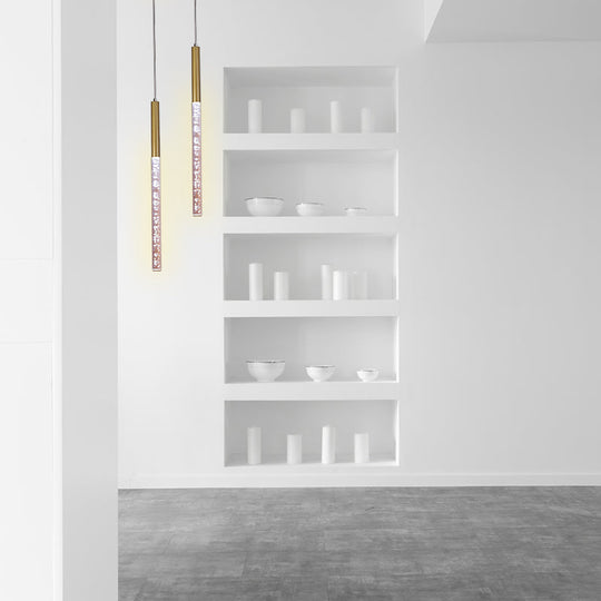 Modern Bubble Crystal Pendant Light - Linear Design Gold Finish Warm/White/Purple Ideal For Bars /