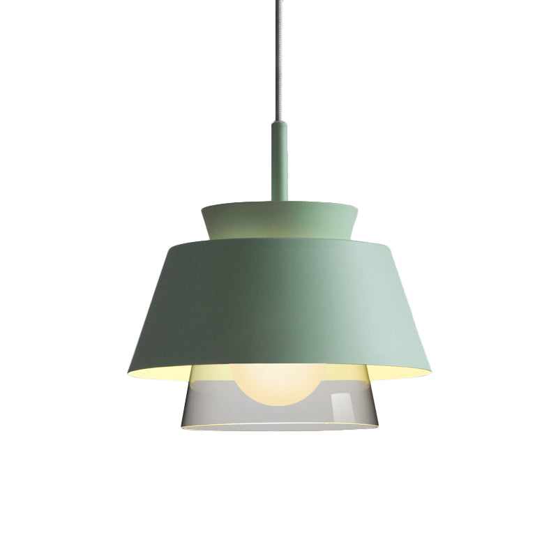 Blue/Green Tapered Hanging Light Macaron Pendant Lamp - Perfect For Dining Room