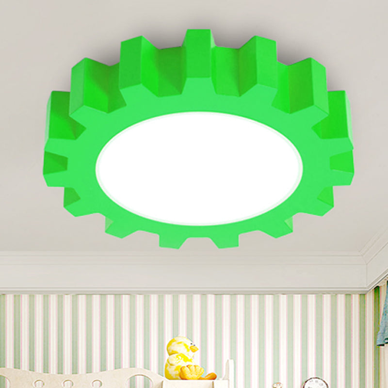 Cartoon LED Ceiling Light for Kindergarten: Metal Gear Ceiling Mount