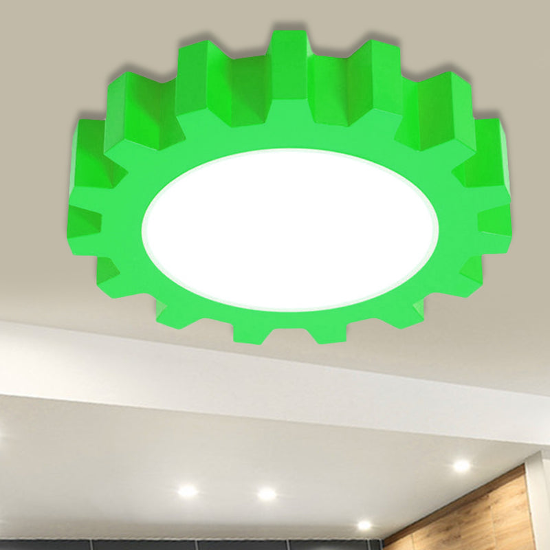 Cartoon LED Ceiling Light for Kindergarten: Metal Gear Ceiling Mount
