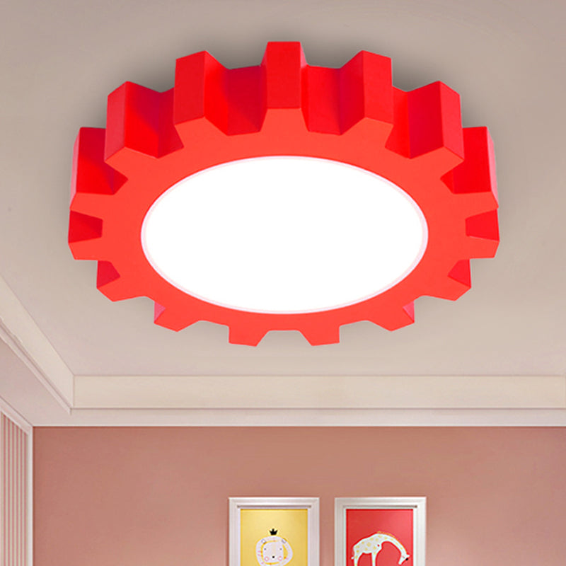 Cartoon LED Ceiling Light for Kindergarten: Metal Gear Ceiling Mount