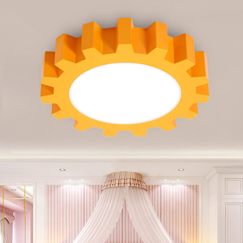 Cartoon LED Ceiling Light for Kindergarten: Metal Gear Ceiling Mount