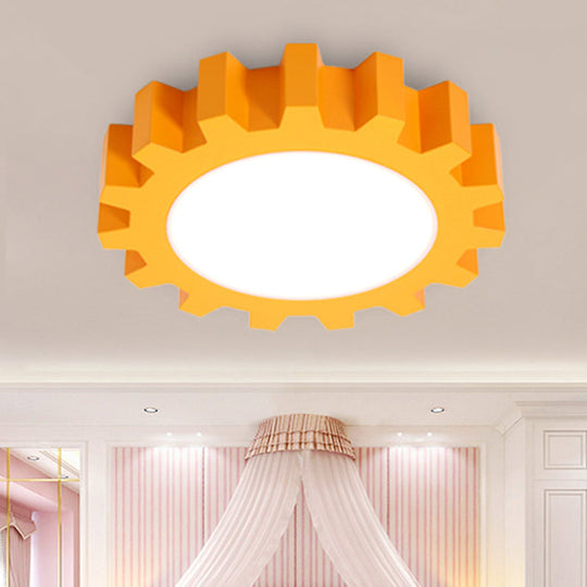 Cartoon LED Ceiling Light for Kindergarten: Metal Gear Ceiling Mount