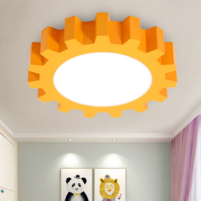 Cartoon LED Ceiling Light for Kindergarten: Metal Gear Ceiling Mount