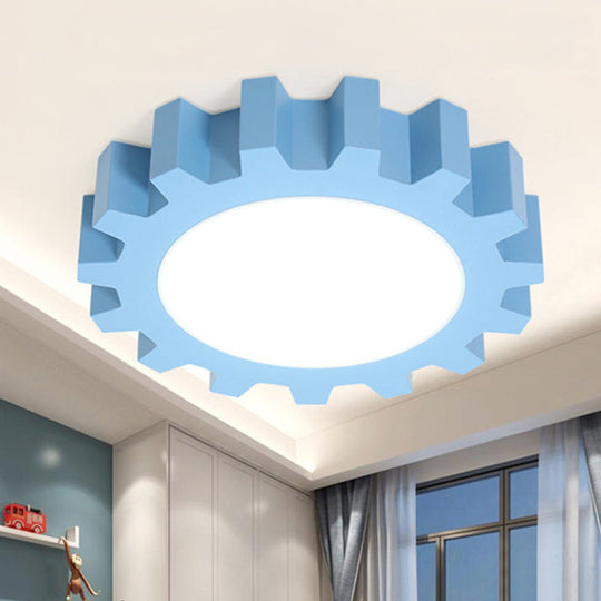 Cartoon LED Ceiling Light for Kindergarten: Metal Gear Ceiling Mount
