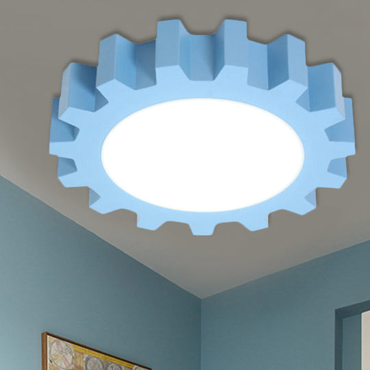 Cartoon LED Ceiling Light for Kindergarten: Metal Gear Ceiling Mount