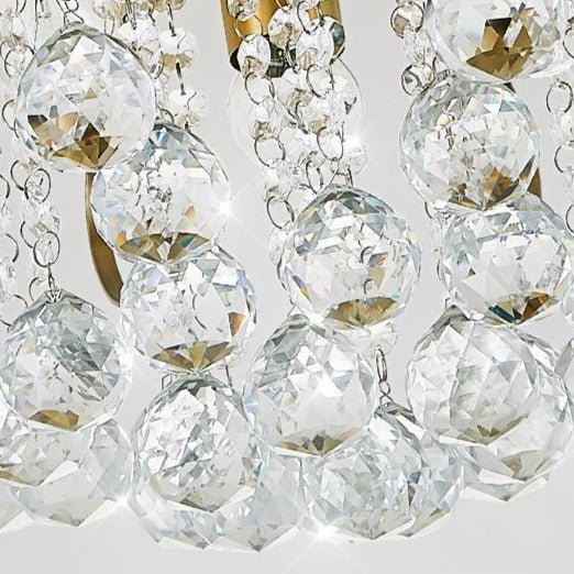 Lampe de plafond en cristal de cuivre de style européen de haute qualité pour salon et étude 