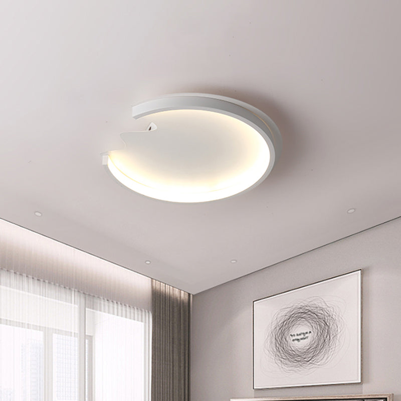 Plafonnier LED moderne pour chambre d'enfant en blanc