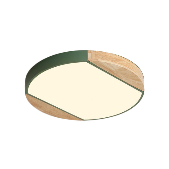 Nordic Style Led Flushmount Ceiling Lamp - Acrylic Circular Baby Bedroom & Kindergarten Light In