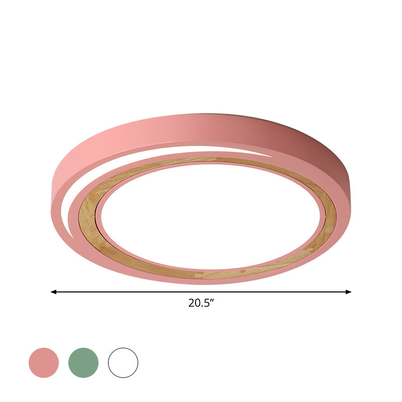 LED Macaron Style Ceiling Lamp for Boys and Girls Bedroom - Acrylic Circle Ceiling Mount Light