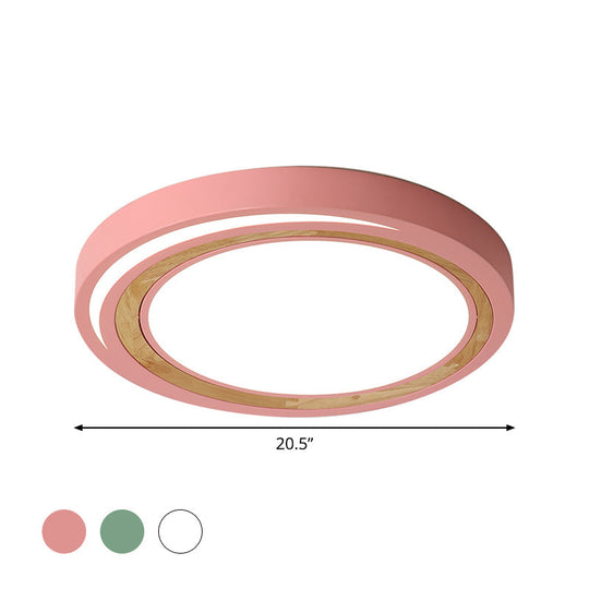 LED Macaron Style Ceiling Lamp for Boys and Girls Bedroom - Acrylic Circle Ceiling Mount Light