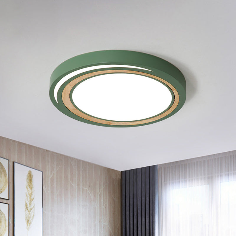 LED Macaron Style Ceiling Lamp for Boys and Girls Bedroom - Acrylic Circle Ceiling Mount Light