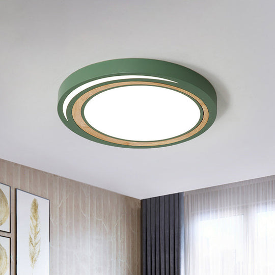 LED Macaron Style Ceiling Lamp for Boys and Girls Bedroom - Acrylic Circle Ceiling Mount Light