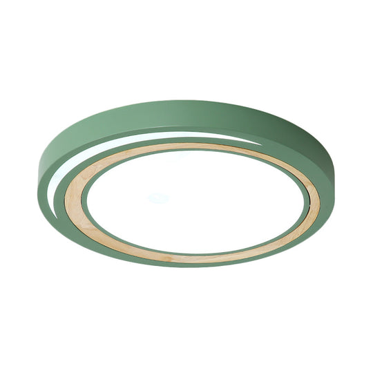 LED Macaron Style Ceiling Lamp for Boys and Girls Bedroom - Acrylic Circle Ceiling Mount Light