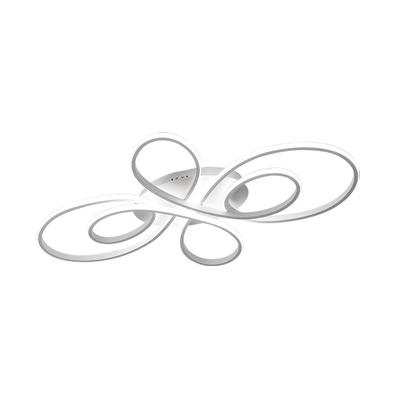 Modern Ribbons LED Ceiling Flush Mount Light in Warm/White Light, Multiple Sizes & Colors