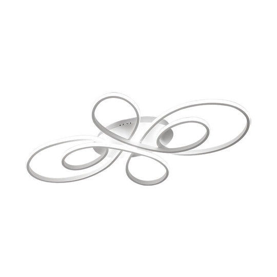 Modern Ribbons LED Ceiling Flush Mount Light in Warm/White Light, Multiple Sizes & Colors