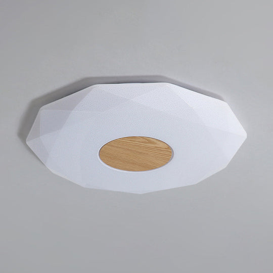 Modern Polygon Acrylic Flush Mount LED Ceiling Flush - 14.5"/18.5"/22.5" Width - Warm/White Light Option
