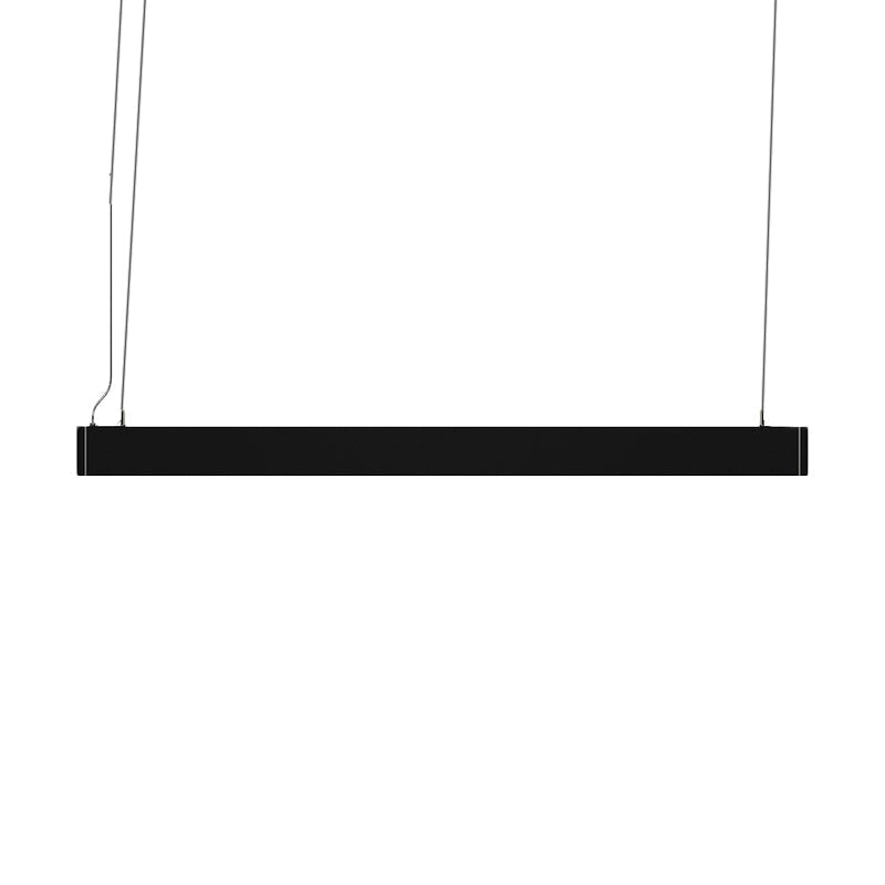 Minimal Metal LED Linear Pendant Lamp - White/Black Hanging Light Kit in White/Warm/Natural Light