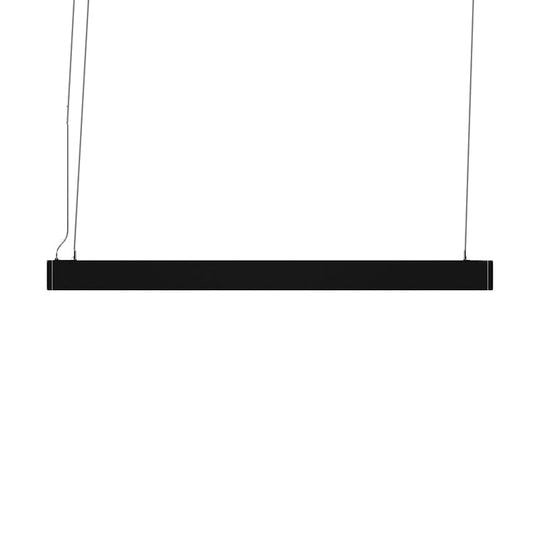 Minimal Metal LED Linear Pendant Lamp - White/Black Hanging Light Kit in White/Warm/Natural Light