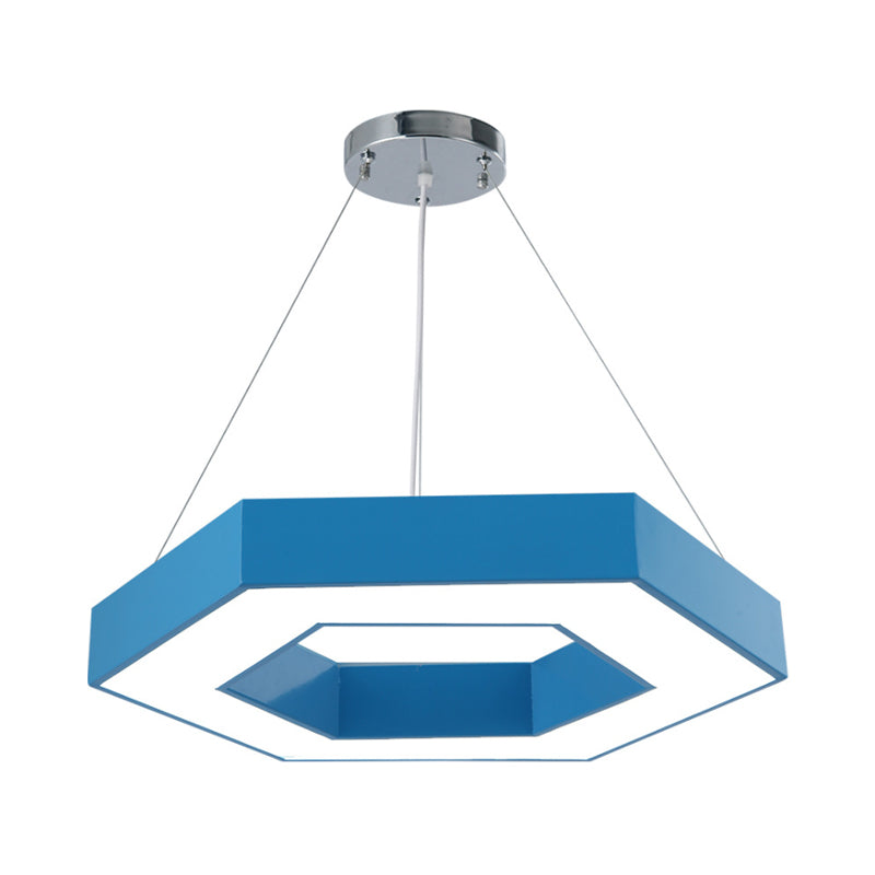 Contemporary LED Honeycomb Pendant Light - Green/Blue/Red in White/Warm/Natural Light