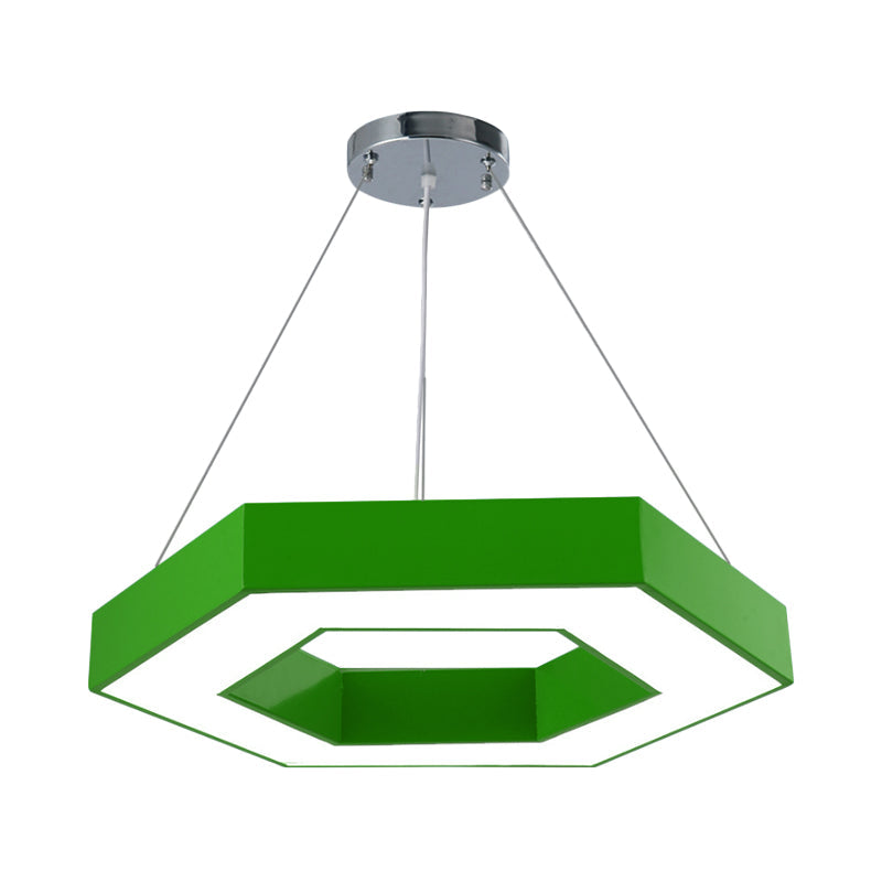 Contemporary LED Honeycomb Pendant Light - Green/Blue/Red in White/Warm/Natural Light